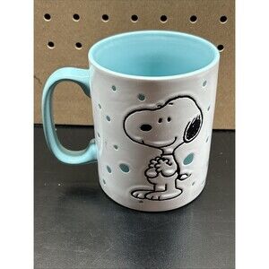 Peanuts Snoopy “Freckled Joy”  Polka Dots Ceramic Coffee Mug  17Oz